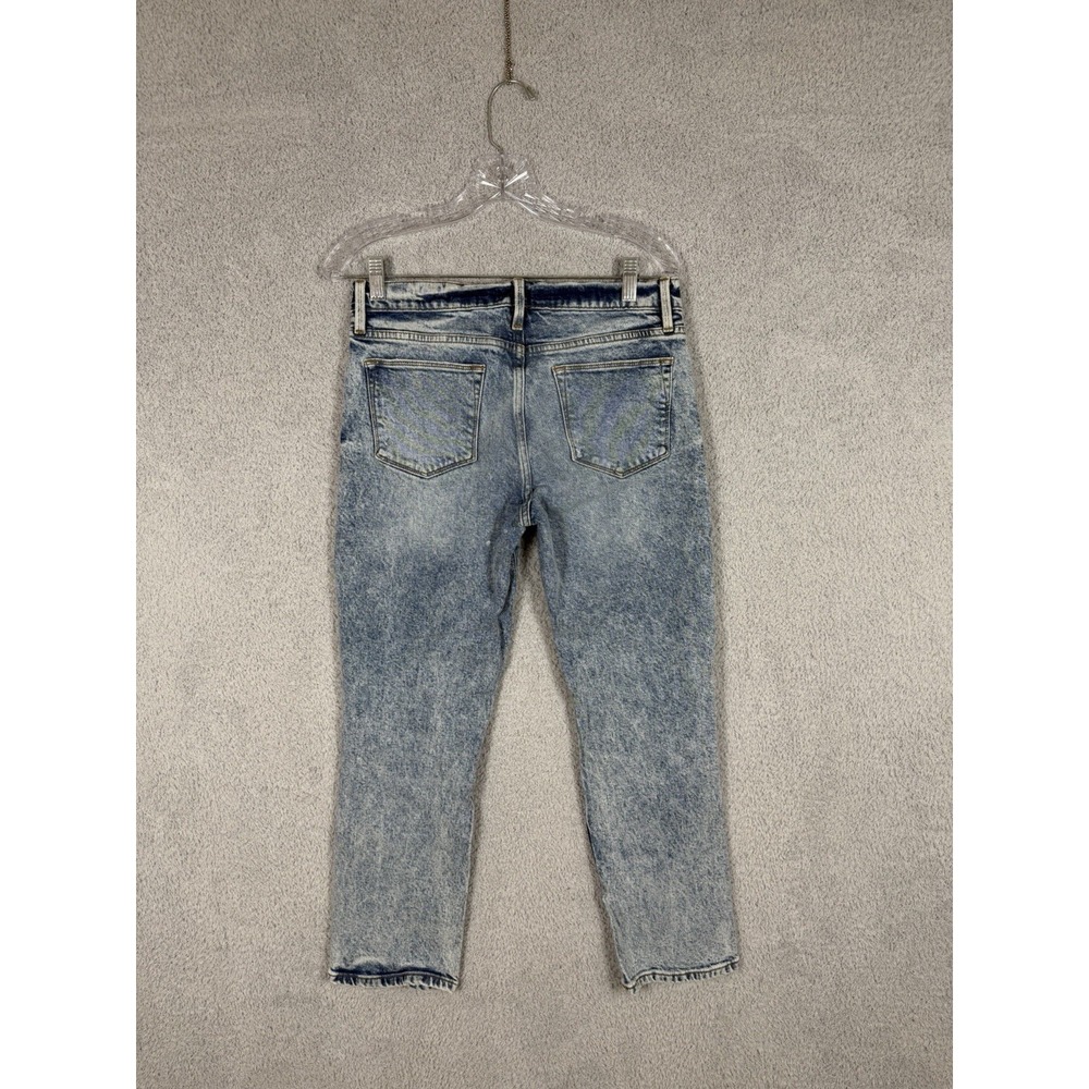 FRAME Le High Straight Ankle Jeans Womens 28 Lombard Bleach‎ Acid Wash Blue - Picture 10 of 10